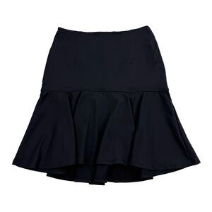 David Lerner Black Stretch Short Trumpet Skirt